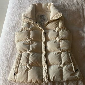 White Eddie Bauer Goose Down puffer vest